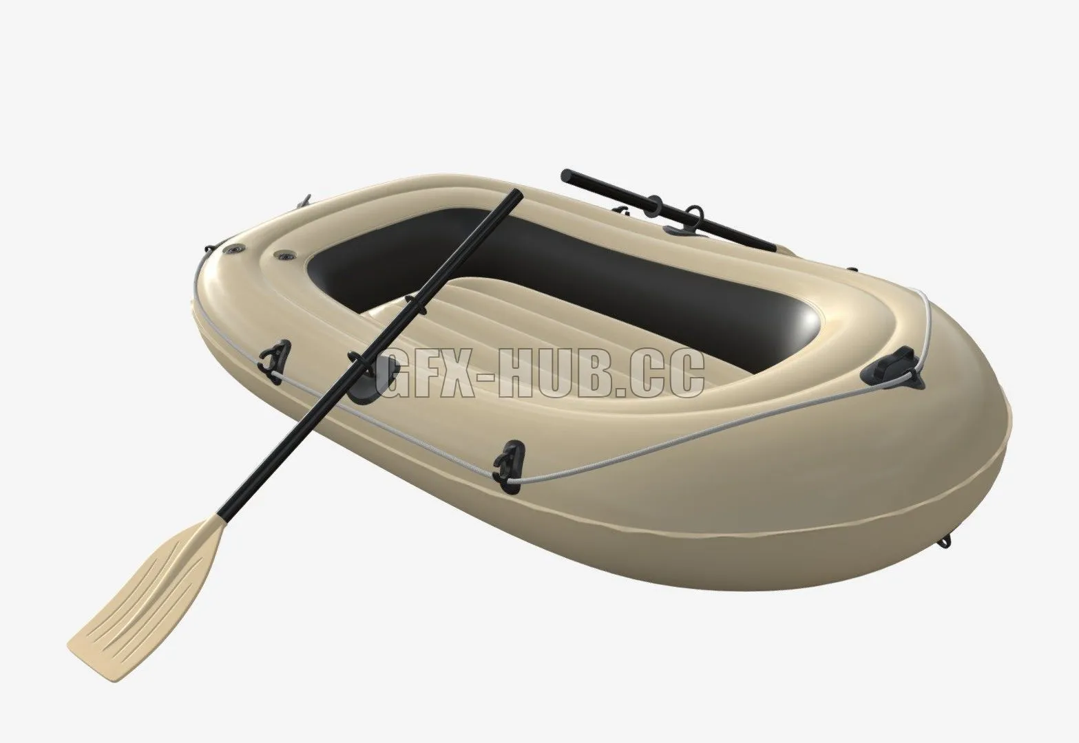 PBR Game 3D Model – Inflatable boat 05