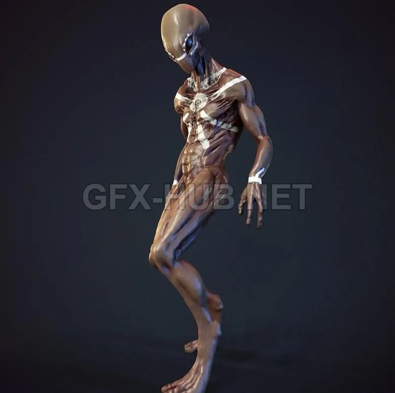 PBR Game 3D Model – Alien Character