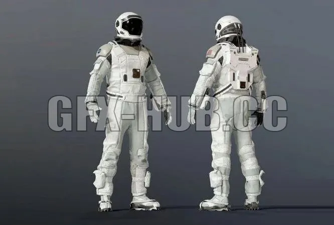 PBR Game 3D Model – Interstellar Space Suit