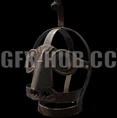 PBR Game 3D Model – Iron scolds bridle