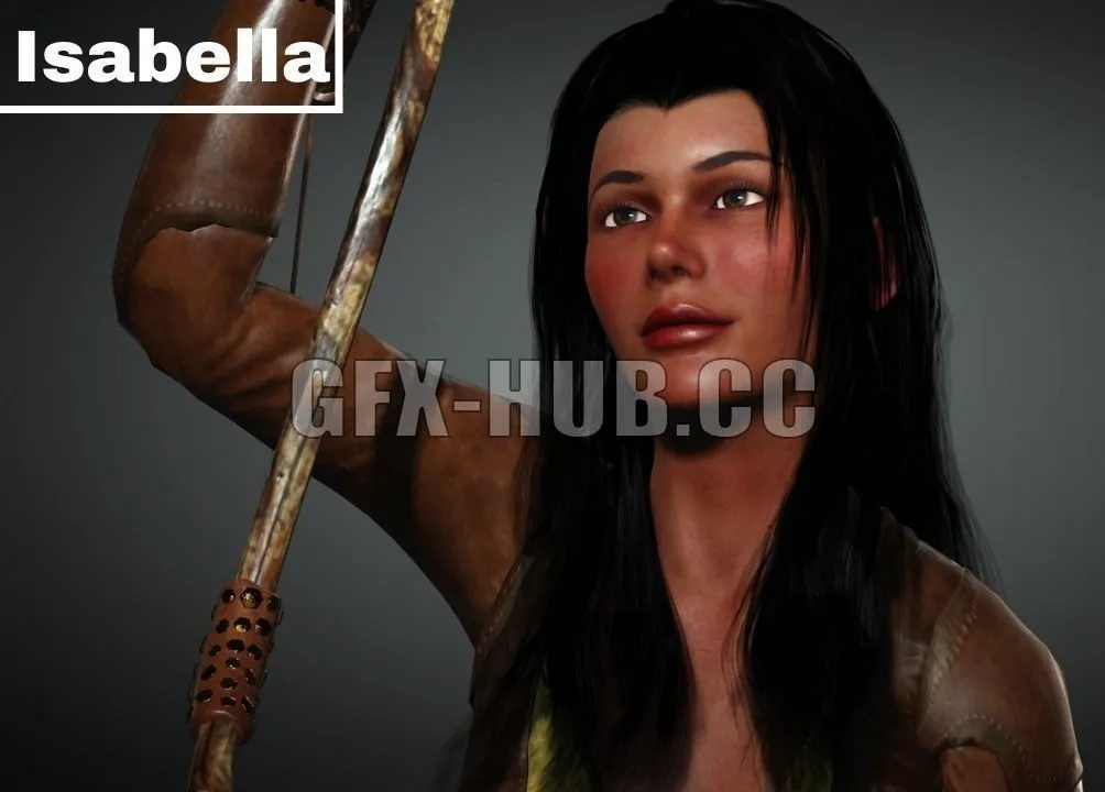 PBR Game 3D Model – Isabella