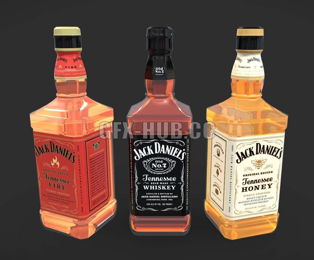 PBR Game 3D Model – Jack Daniel Whiskey Collection