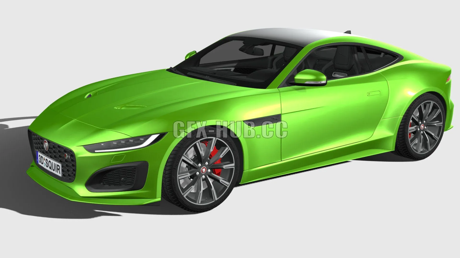 PBR Game 3D Model – Jaguar F-Type R Coupe 2021