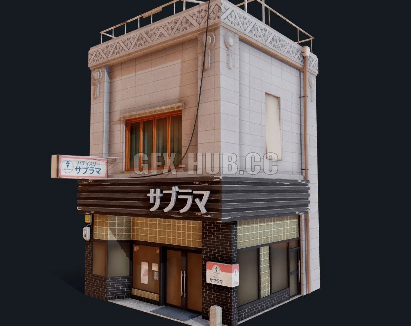 PBR Game 3D Model – Japanese Style Shop