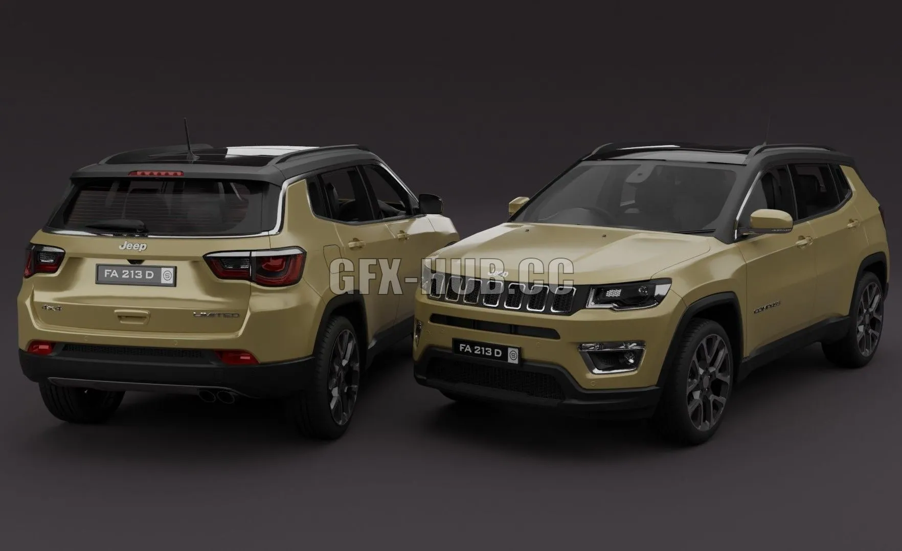 PBR Game 3D Model – Jeep Compass