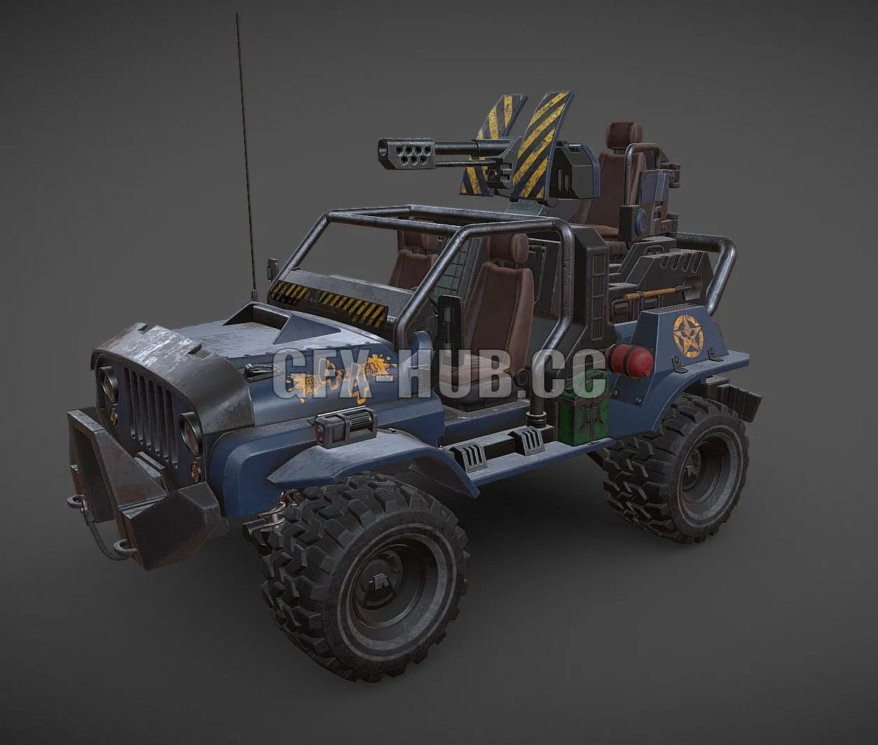 PBR Game 3D Model – Jeep Game
