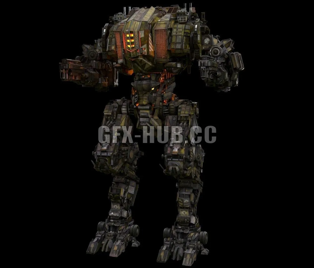 PBR Game 3D Model – Juggernaut Mech