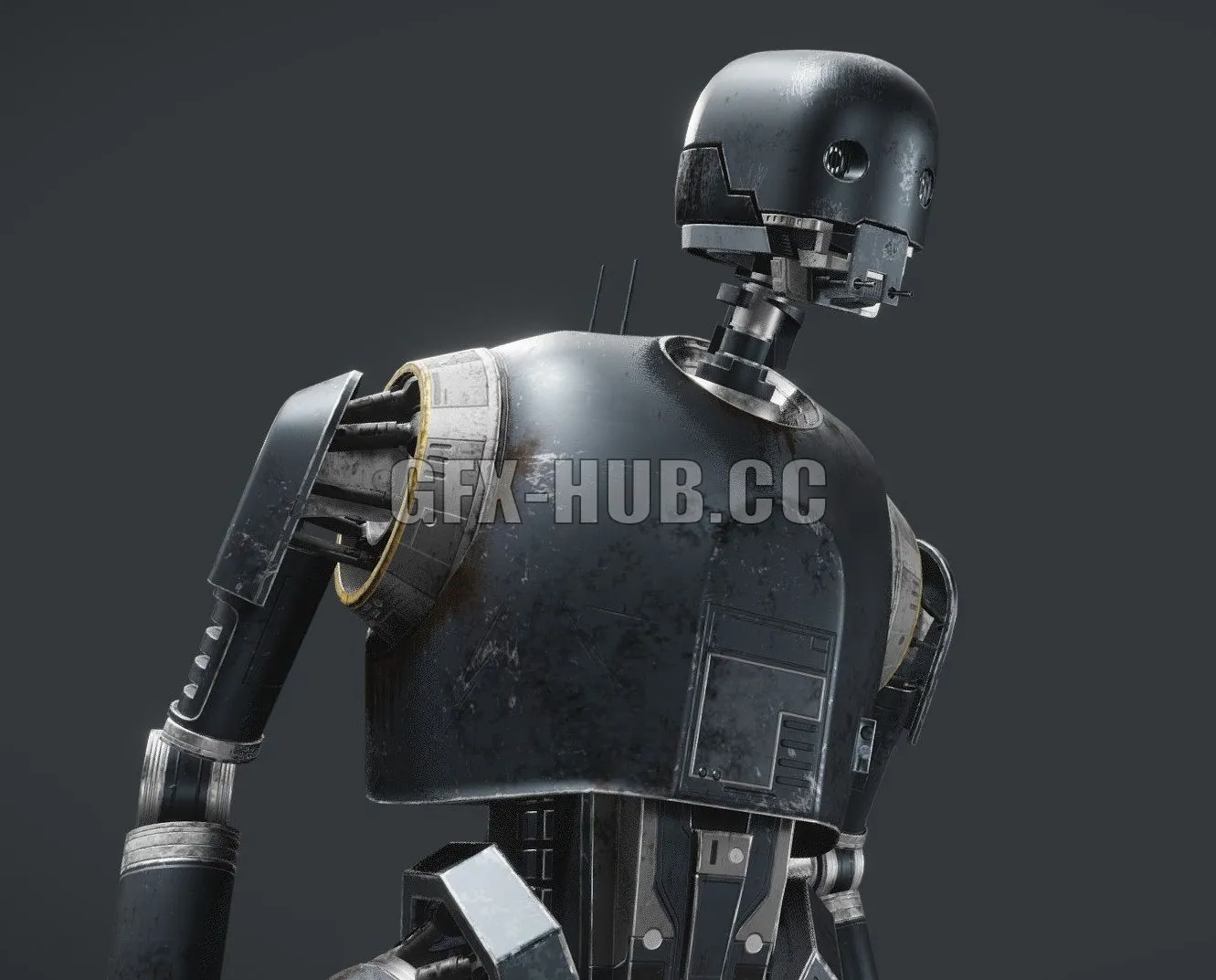 PBR Game 3D Model – K-2SO fanart from Star Wars Rouge One