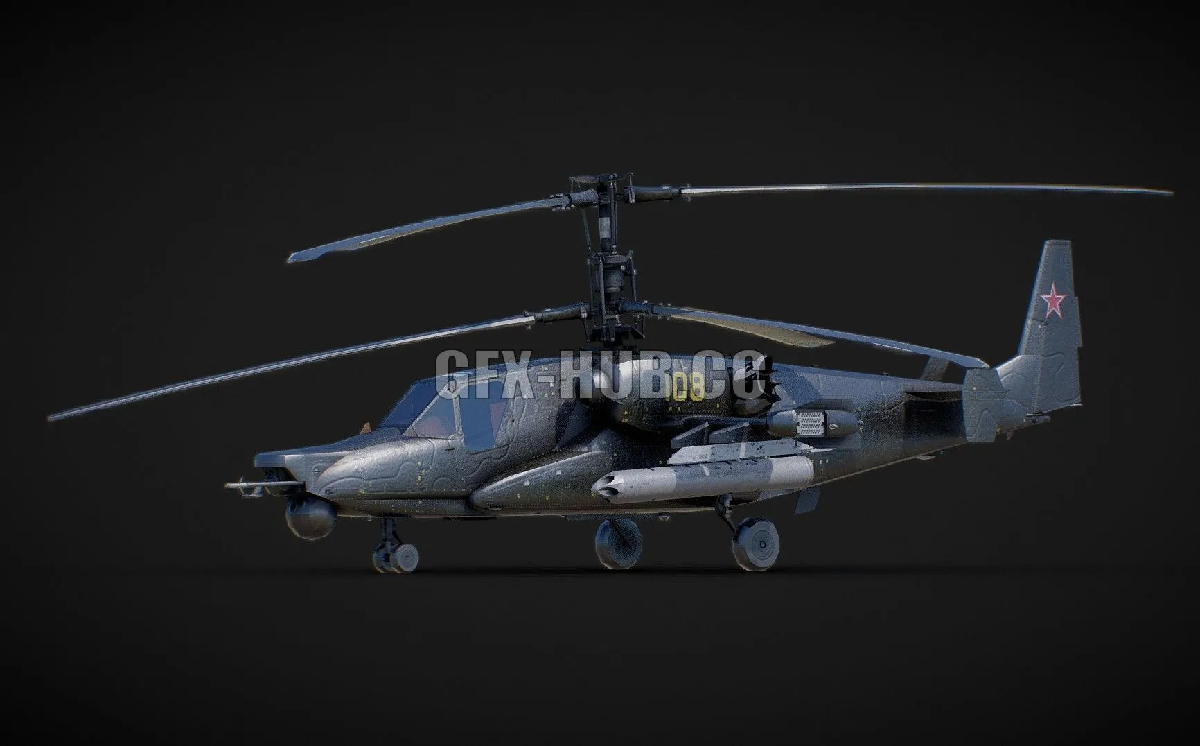 PBR Game 3D Model – KA-50
