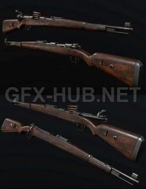 PBR Game 3D Model – Kar98k German WW2 Rifle PBR