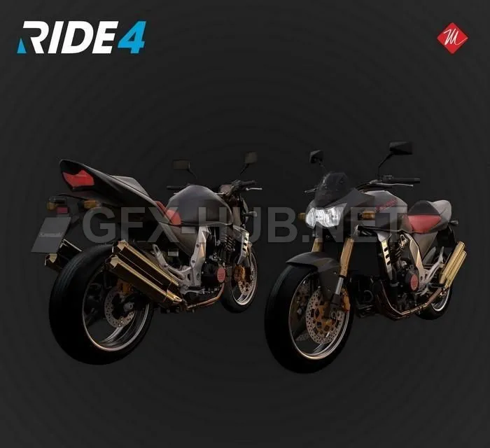 PBR Game 3D Model – Kawasaki Z 1000 2006