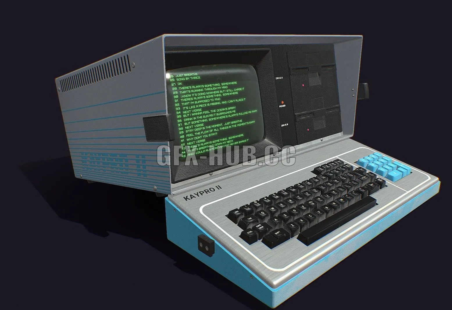 PBR Game 3D Model – KayPro 2 Computer