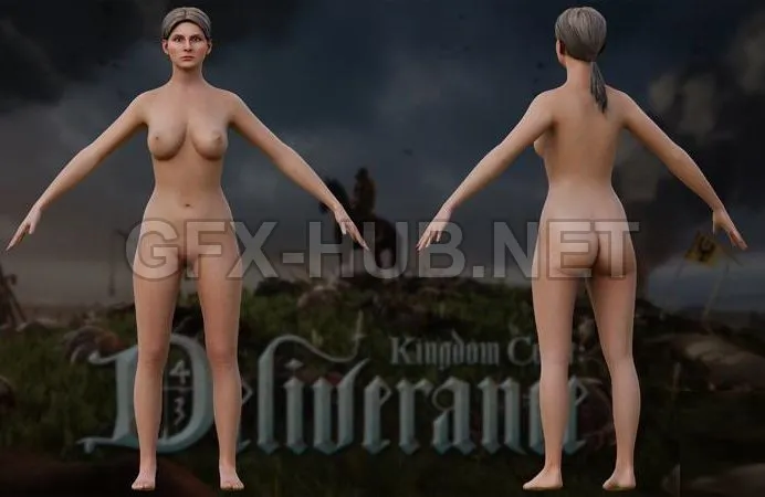 PBR Game 3D Model – KCD – Theresa Nude