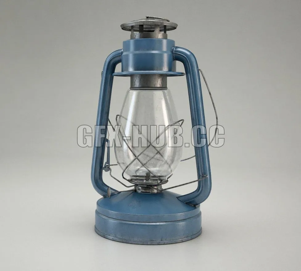 PBR Game 3D Model – Kerosene lamp