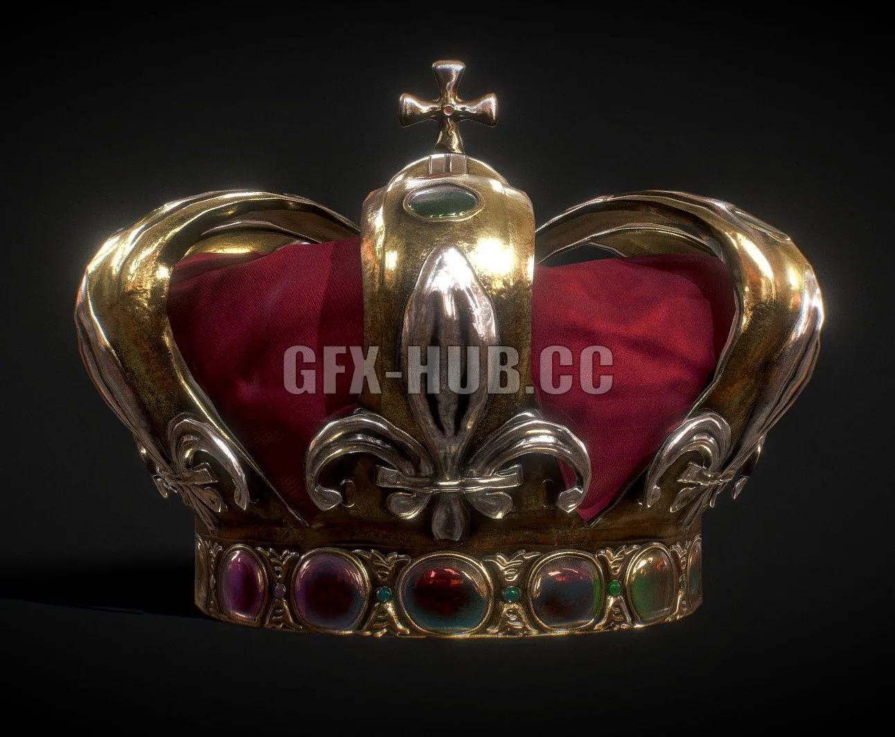 PBR Game 3D Model – King Crown