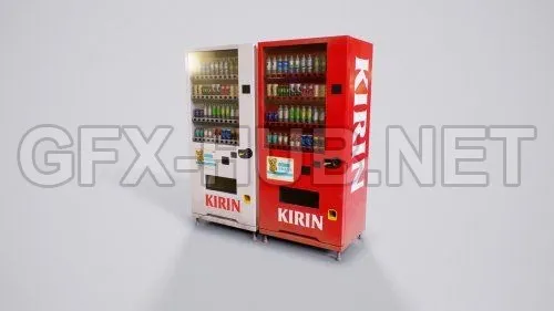 PBR Game 3D Model – Kirin Vending Machine