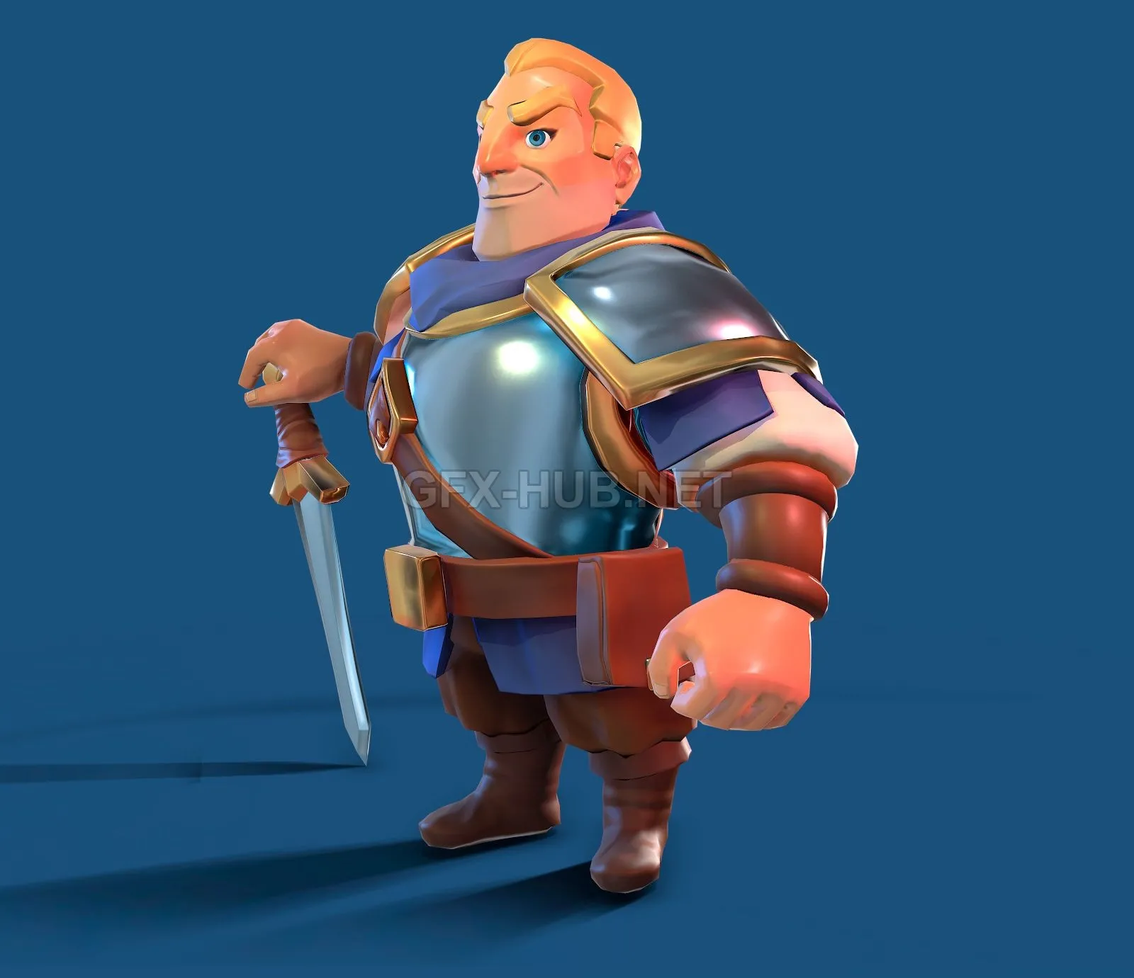 PBR Game 3D Model – Knight Clash Character
