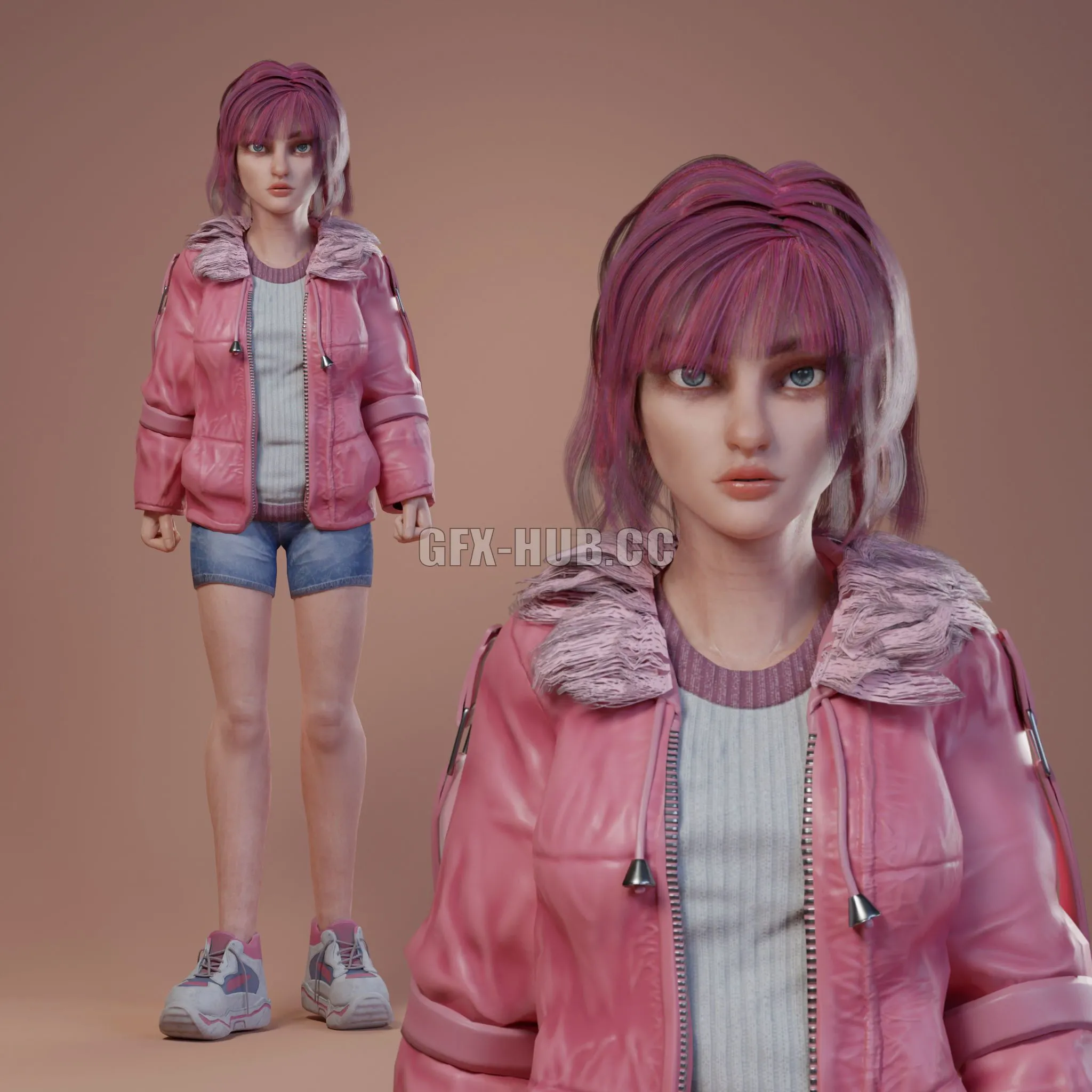 PBR Game 3D Model – Kristi