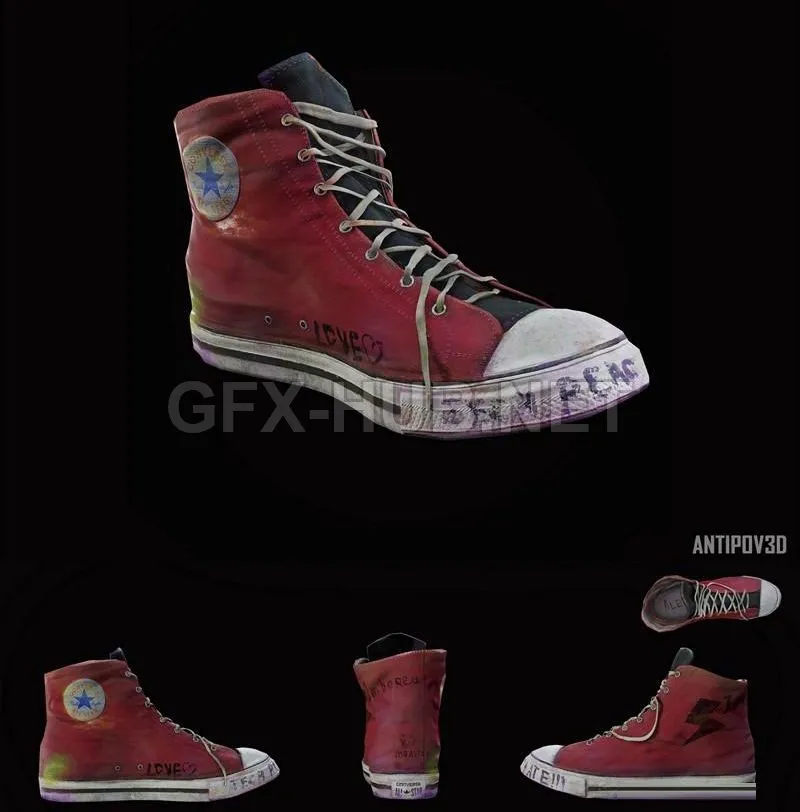 PBR Game 3D Model – Krosy Shoes PBR