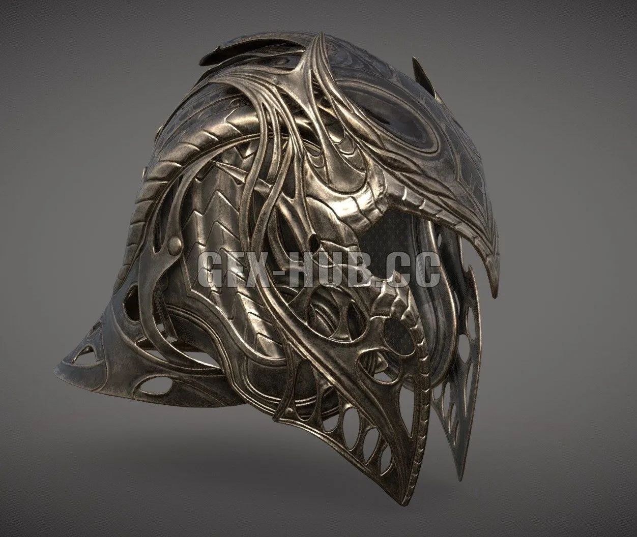 PBR Game 3D Model – Krypton Helmet