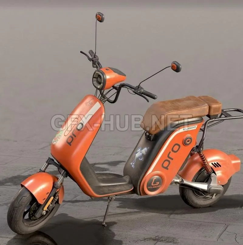 PBR Game 3D Model – Kugoo V Pro Scooter
