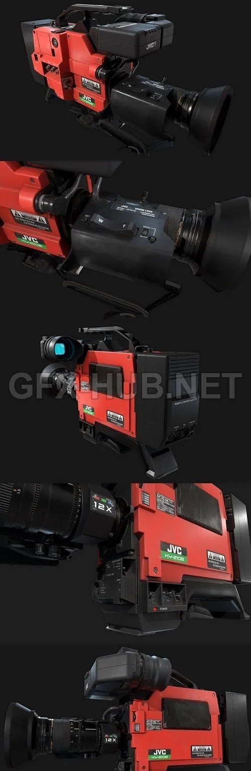 PBR Game 3D Model – KY-210B Camera (max, fbx, obj)
