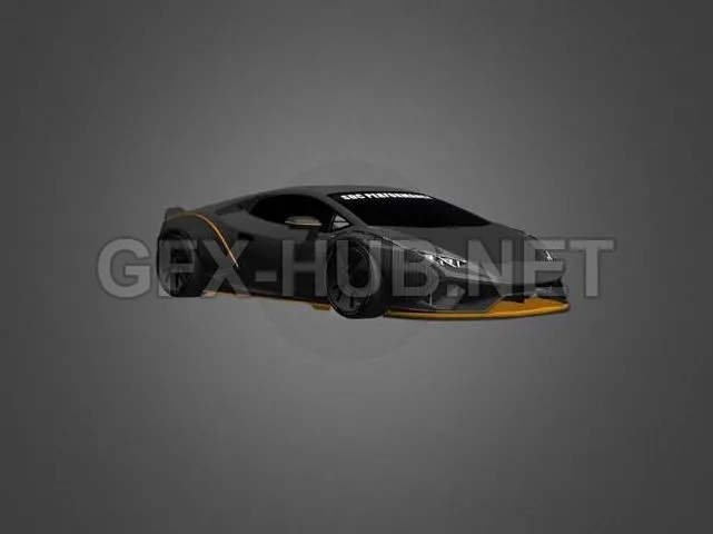 PBR Game 3D Model – Lamborghini Huracan Falcon