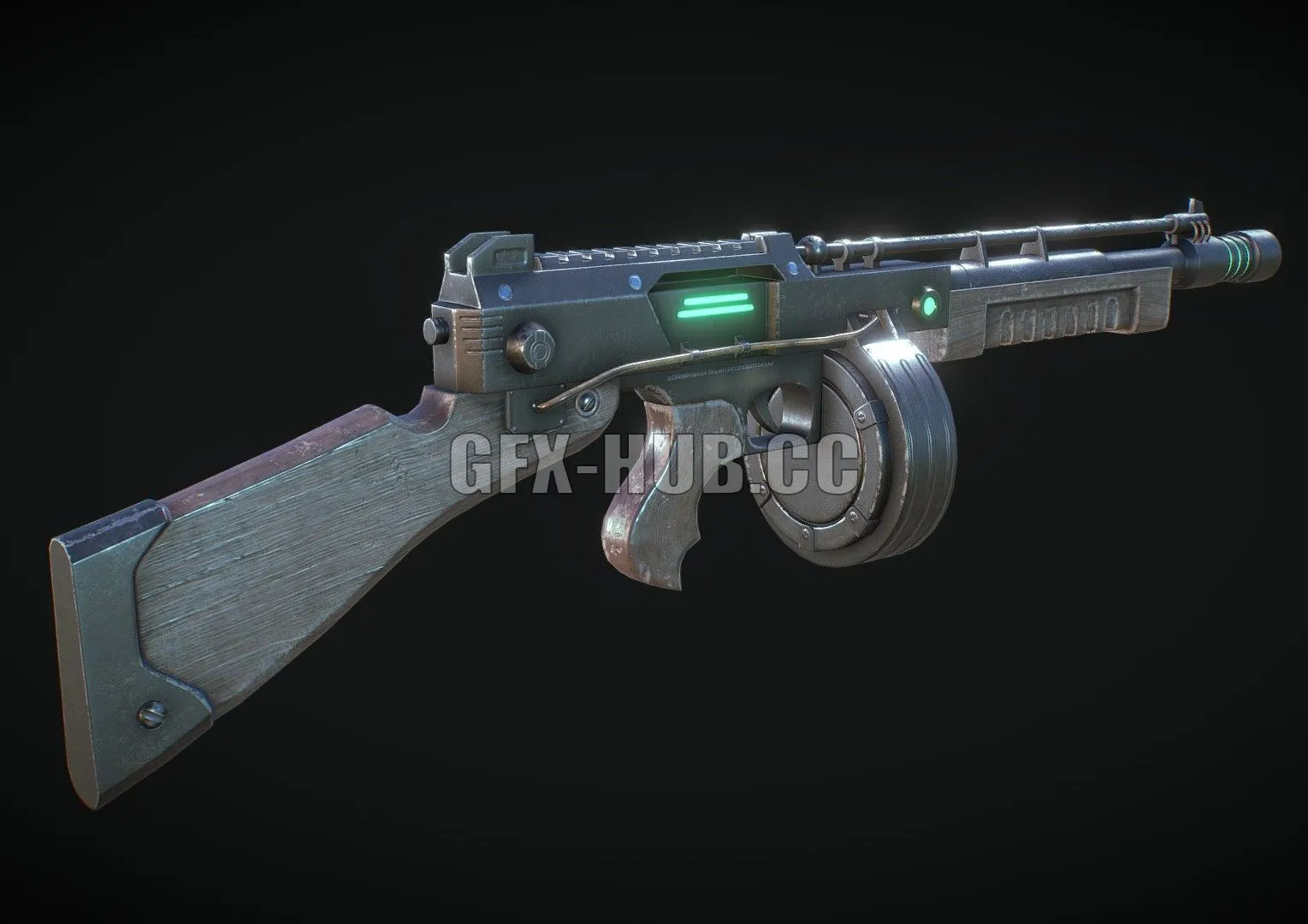 PBR Game 3D Model – Laser Rifle RCW Fallout New Vegas Fan-art
