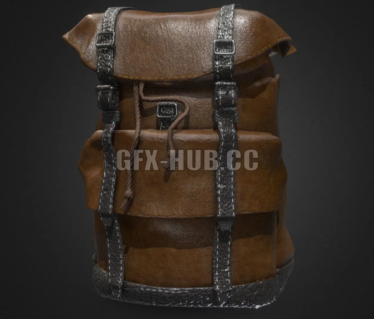 PBR Game 3D Model – Leather Bag PBR