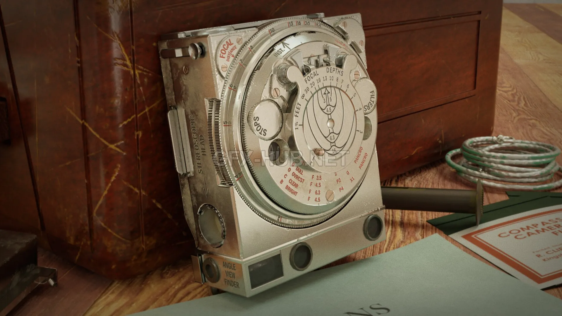 PBR Game 3D Model – LeCoultre Compass Camera