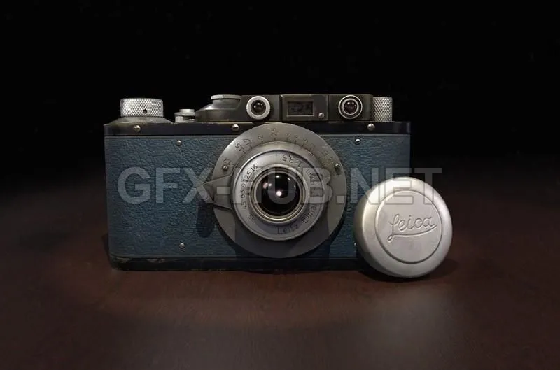 PBR Game 3D Model – Leica Camera