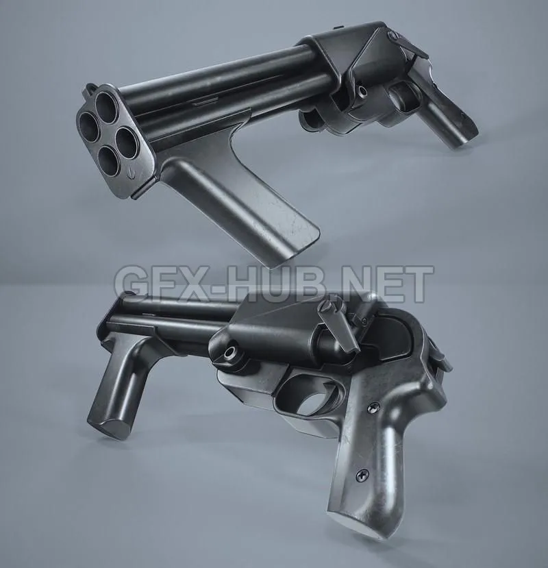 PBR Game 3D Model – Liberator Mk3 Shotgun