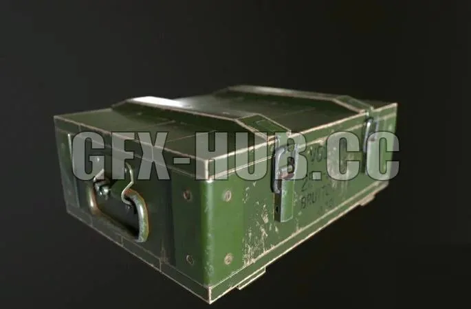 PBR Game 3D Model – Ammunition box