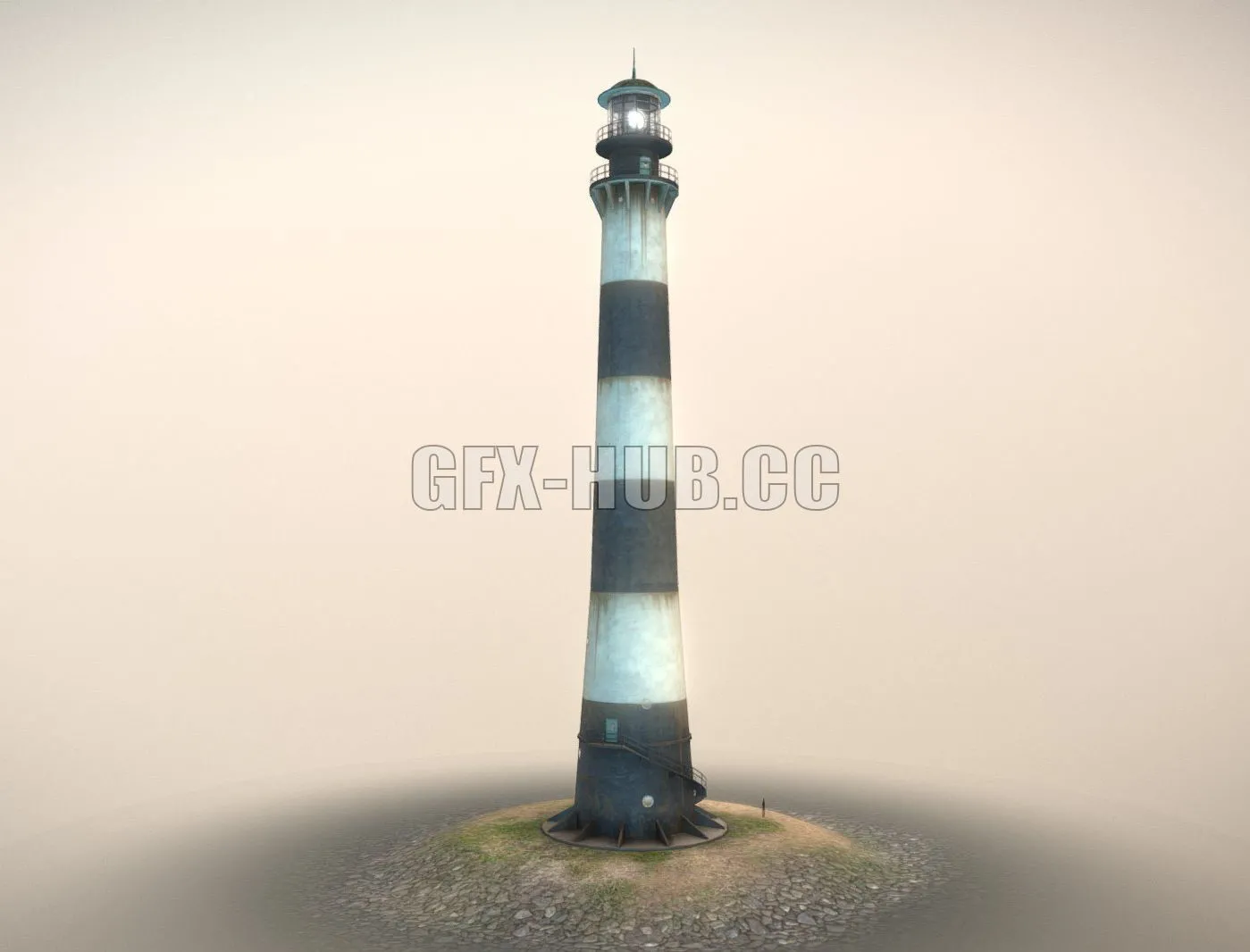 PBR Game 3D Model – Lighthouse 01 Low-poly