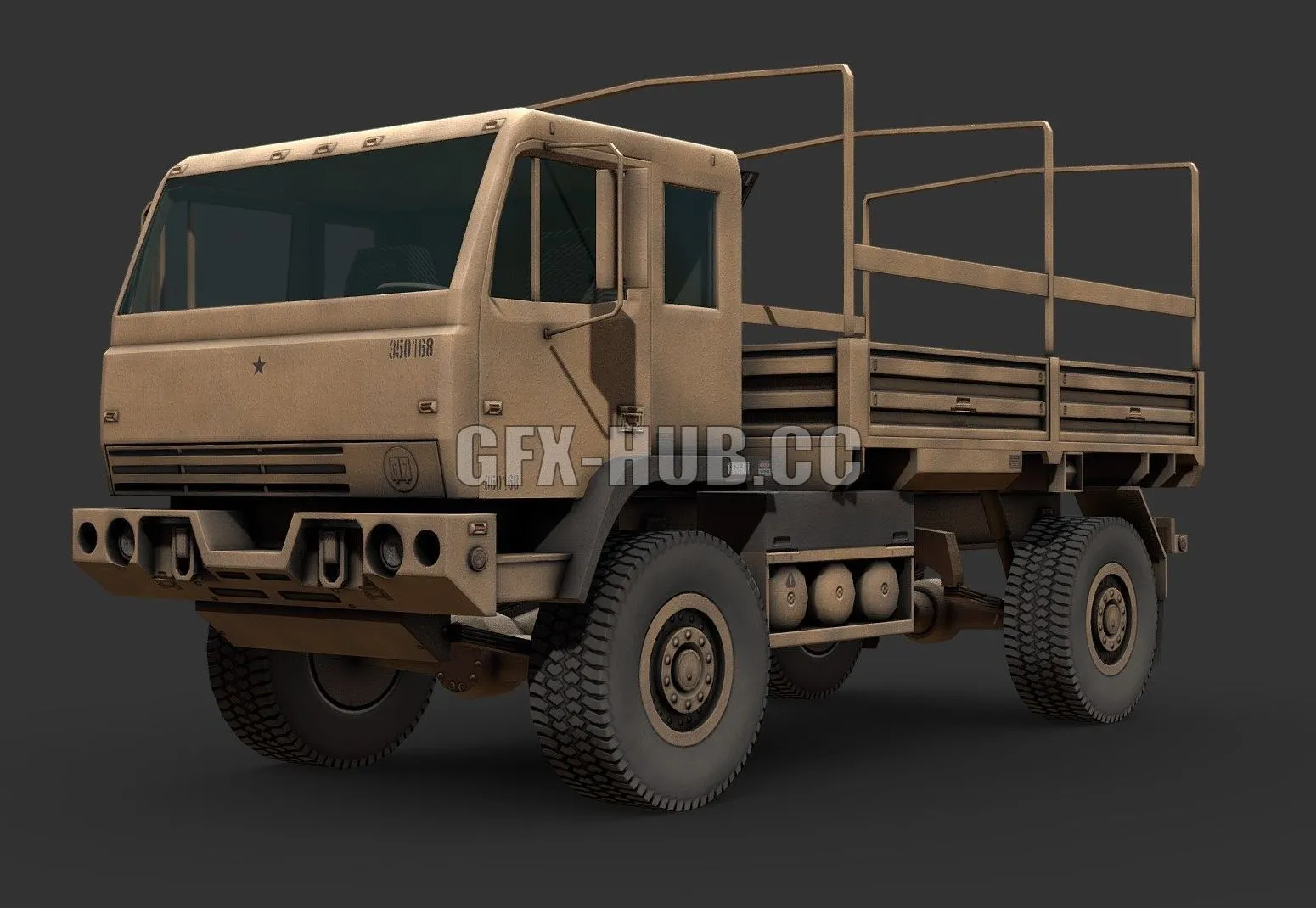 PBR Game 3D Model – LMTV Transport Truck