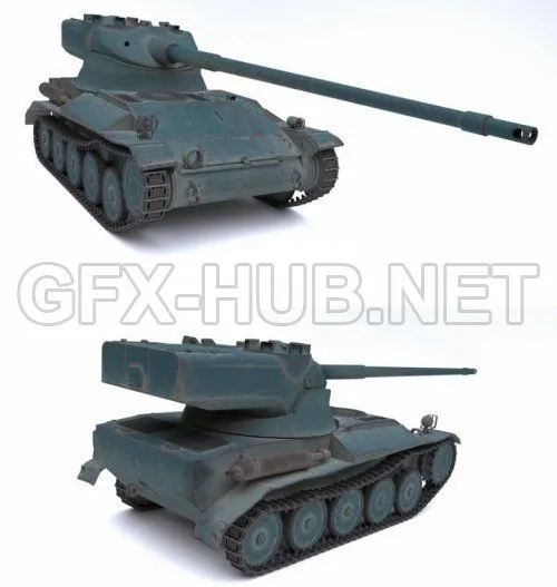 PBR Game 3D Model – AMX 13 F69 TANK PBR