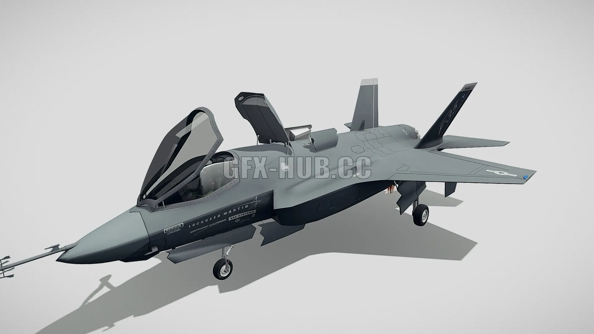 PBR Game 3D Model – Lockheed Martin F-35 Lightning II