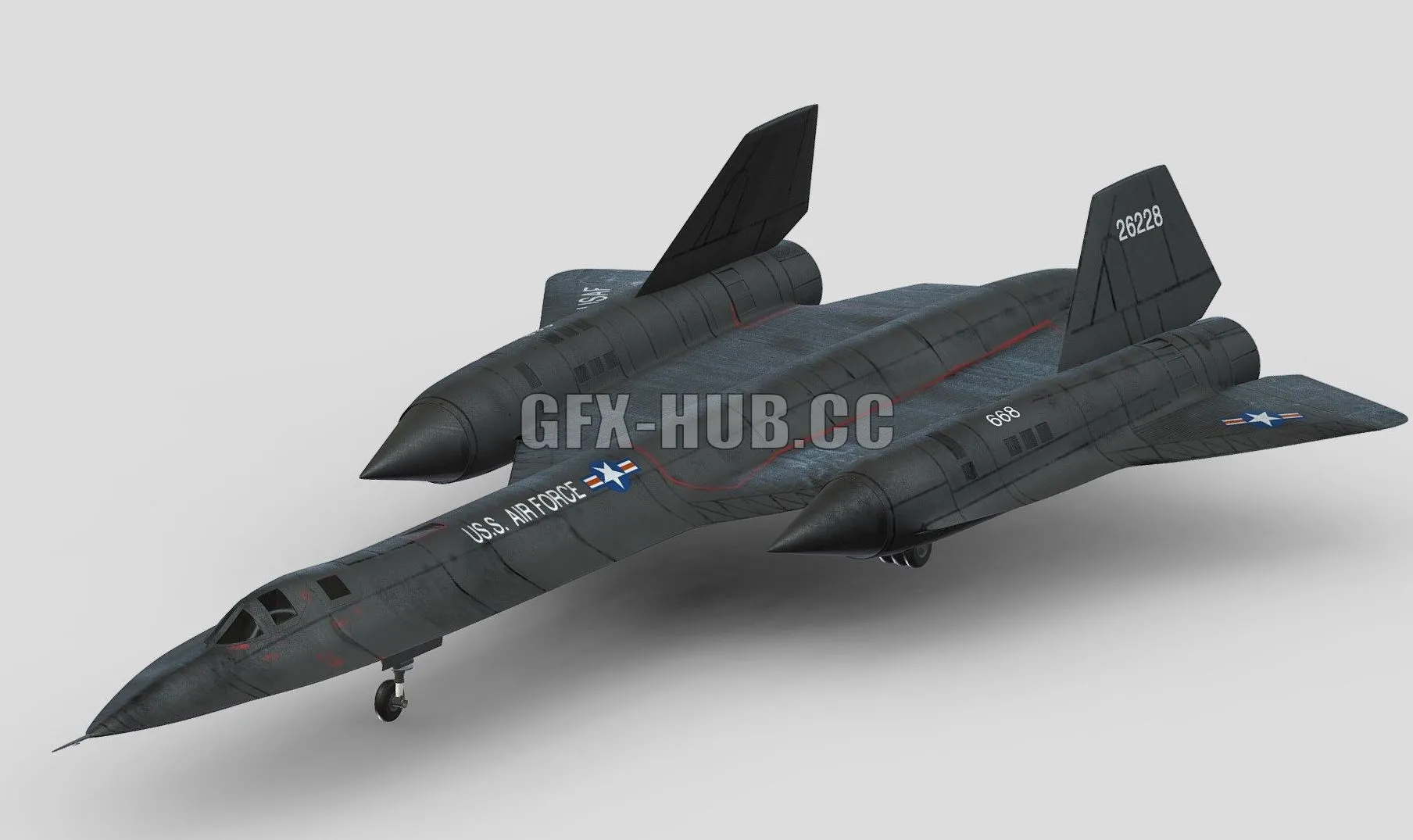 PBR Game 3D Model – Lockheed SR-71 Blackbird