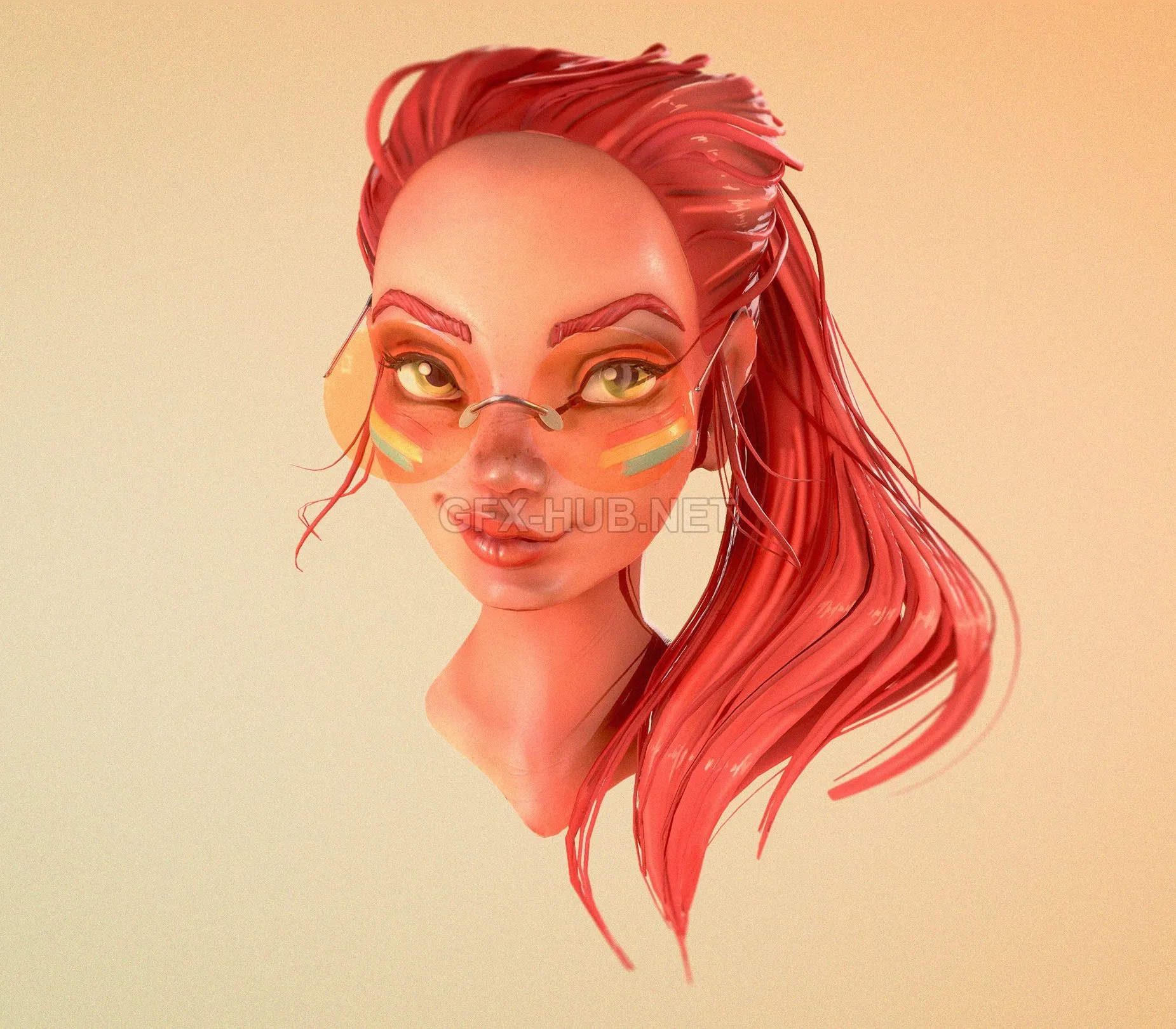 PBR Game 3D Model – Loish Portrait – ART