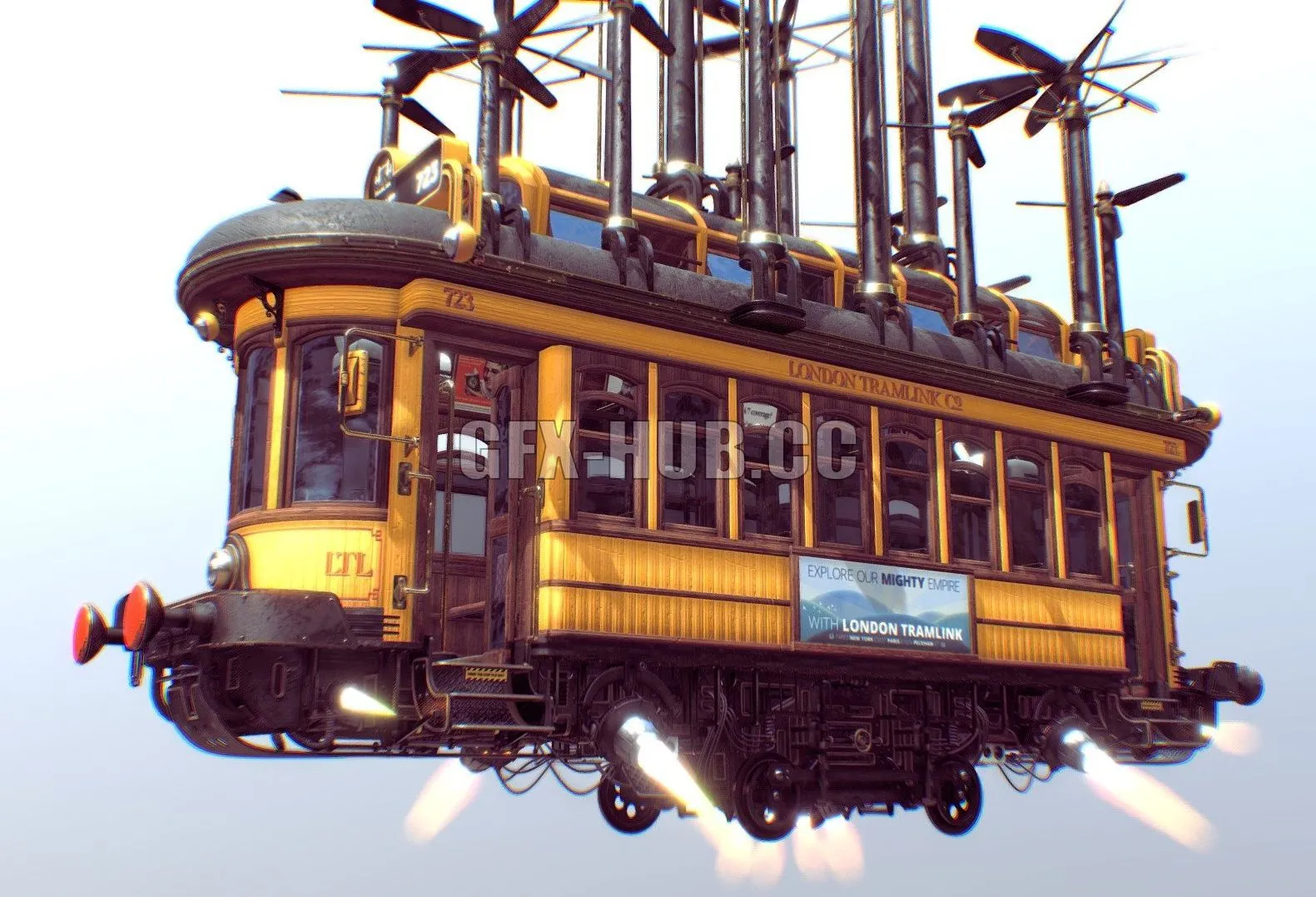 PBR Game 3D Model – London Tramlink