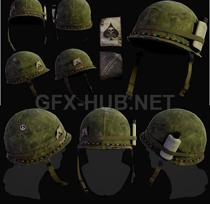 PBR Game 3D Model – M1 Helmet