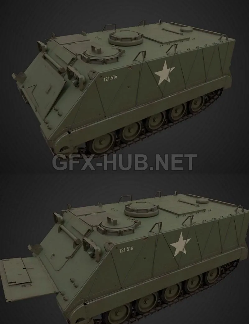 PBR Game 3D Model – M113 – APC