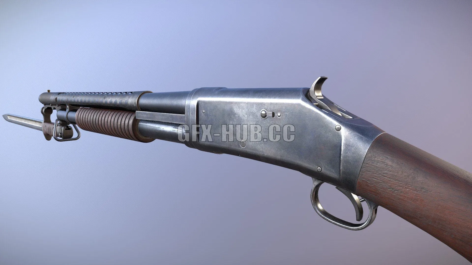 PBR Game 3D Model – M1897 Trench Gun