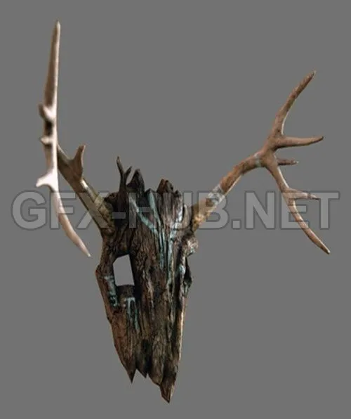 PBR Game 3D Model – Ancients Wooden Mask