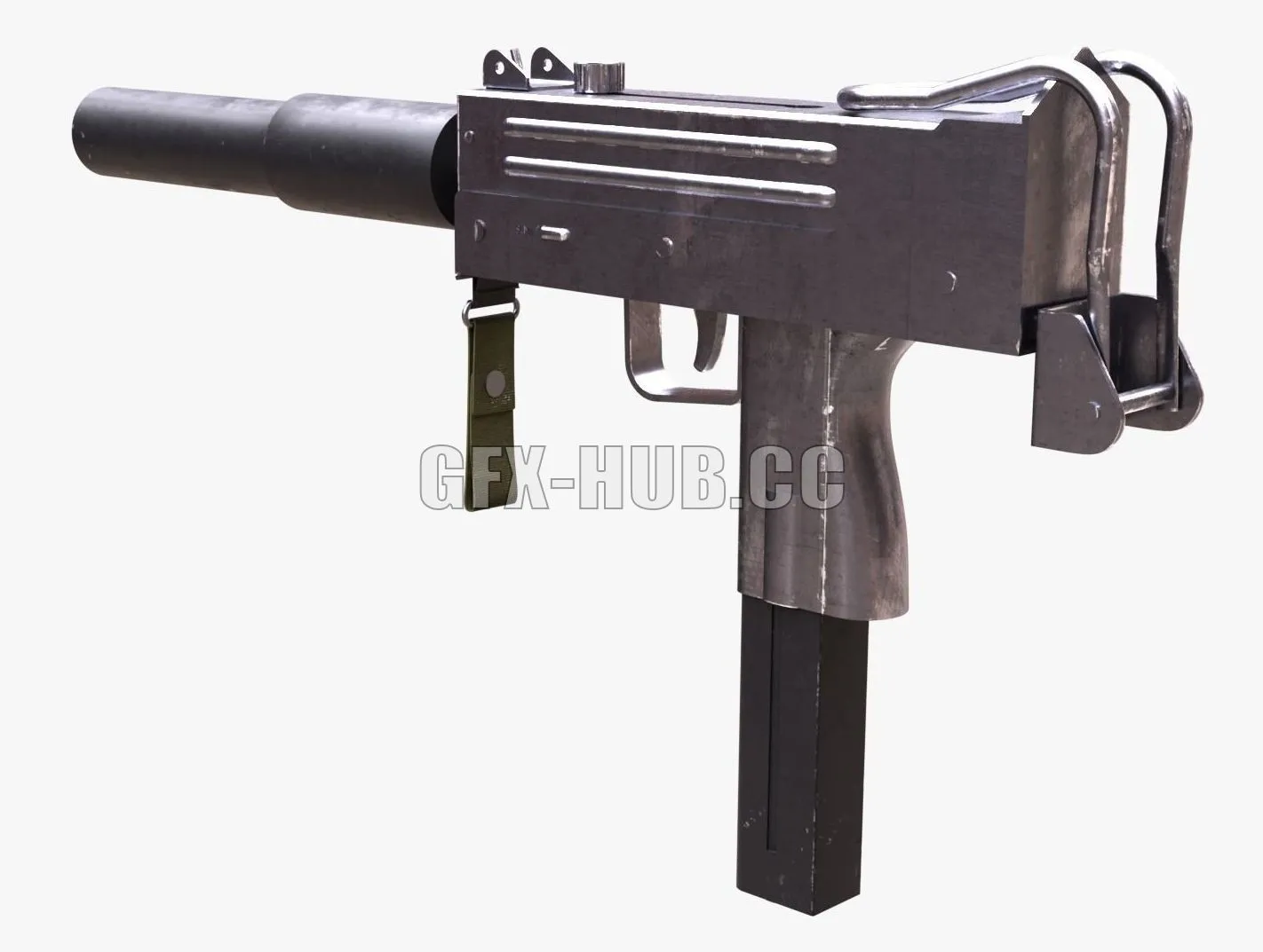PBR Game 3D Model – MAC 10 Submachine gun