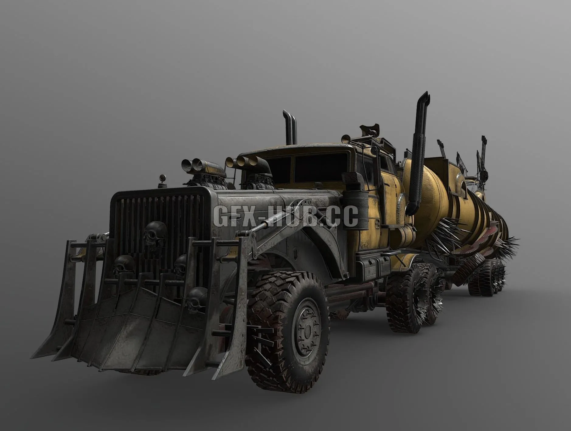 PBR Game 3D Model – Mad Car 8k resolution