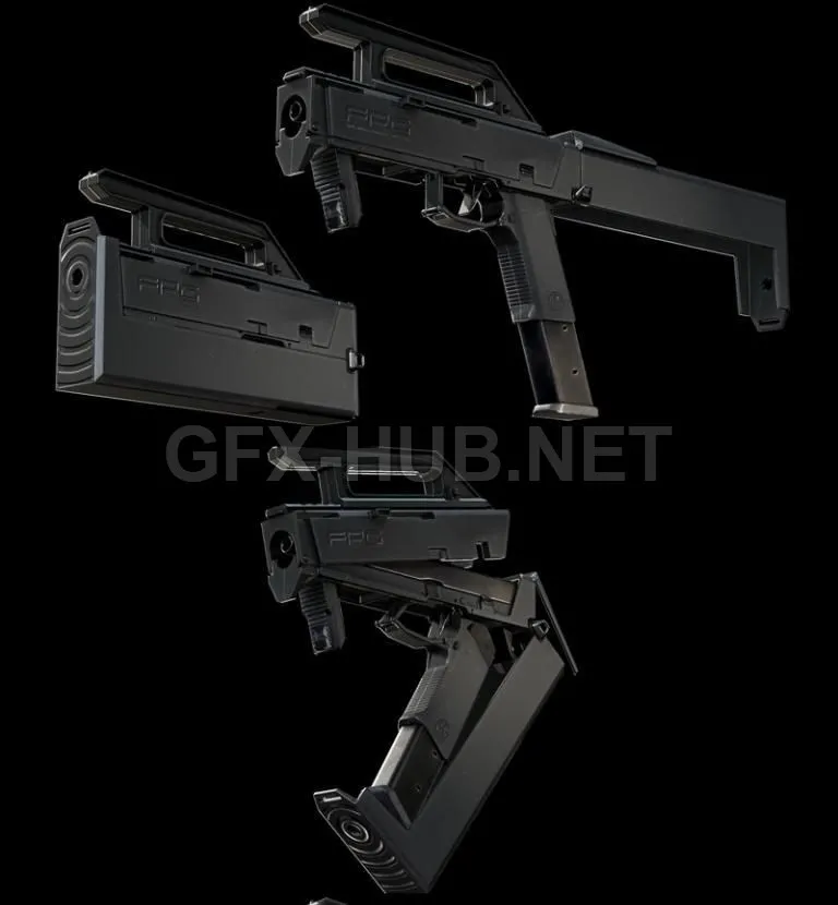 PBR Game 3D Model – Magpul FMG-9 PBR