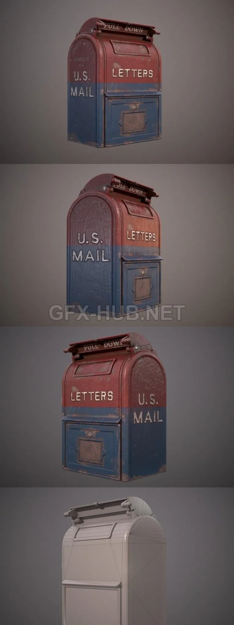 PBR Game 3D Model – Mailbox 3D