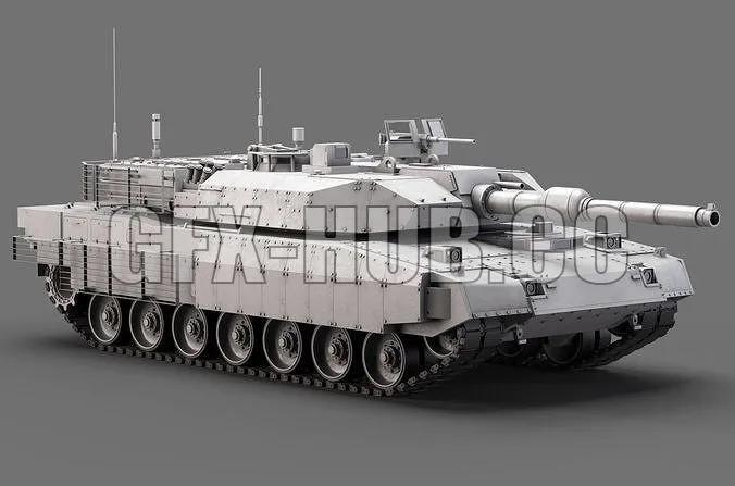 PBR Game 3D Model – Main Battle Tank High Poly