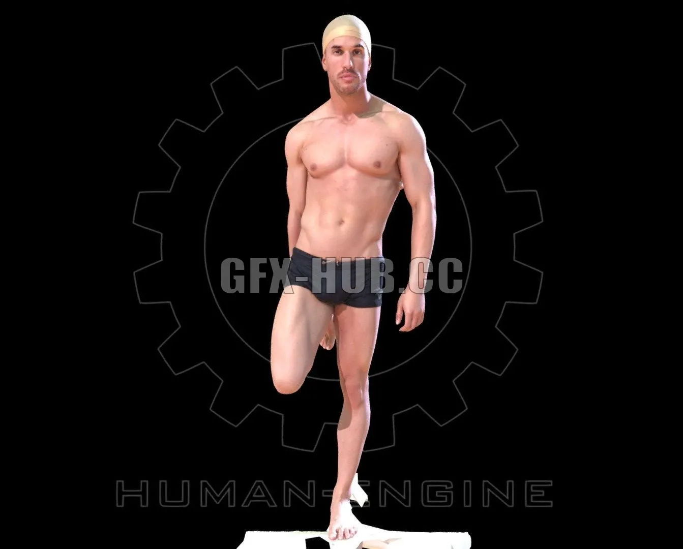 PBR Game 3D Model – Male Scan – Mick 006